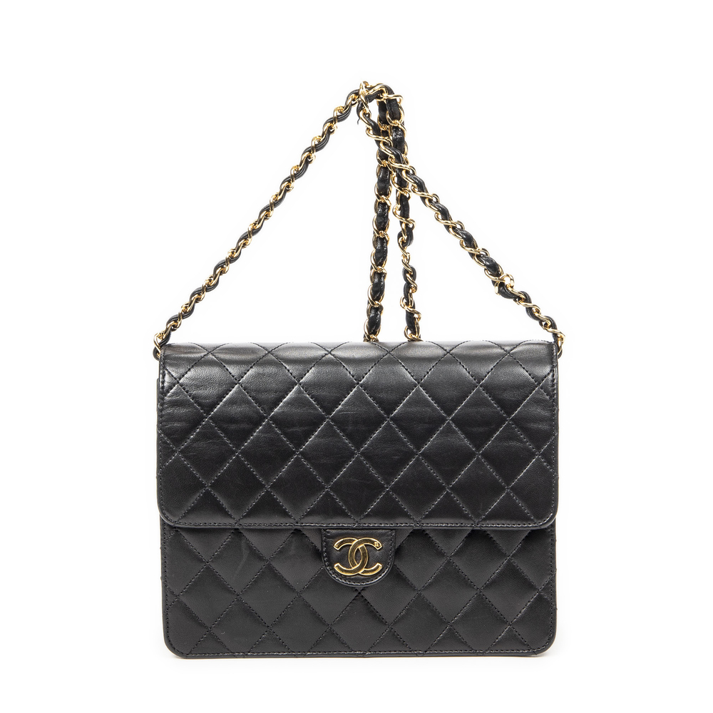 Chanel Vintage Push Lock Straight Flap